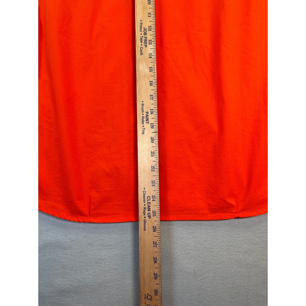 Worthington Womens XL Orange Sleeveless Button Down Shirt Stretch Career Blouse - Picture 8 of 8